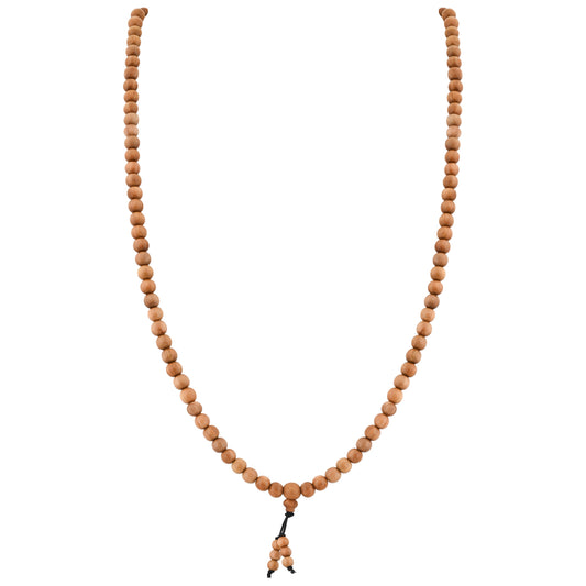 Naturalis  Sandalwood Mala / Natural Sandalwood Rosary / Sandalwood Mala Original / Chandan Mala / Pure Chandan Mala / Chandan Mala Original (Bead Size: 6mm, 7mm, 8mm, 10mm)