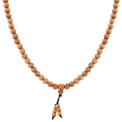 Naturalis  Sandalwood Mala / Natural Sandalwood Rosary / Sandalwood Mala Original / Chandan Mala / Pure Chandan Mala / Chandan Mala Original (Bead Size: 6mm, 7mm, 8mm, 10mm)