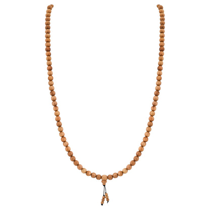 Naturalis  Sandalwood Mala / Natural Sandalwood Rosary / Sandalwood Mala Original / Chandan Mala / Pure Chandan Mala / Chandan Mala Original (Bead Size: 6mm, 7mm, 8mm, 10mm)