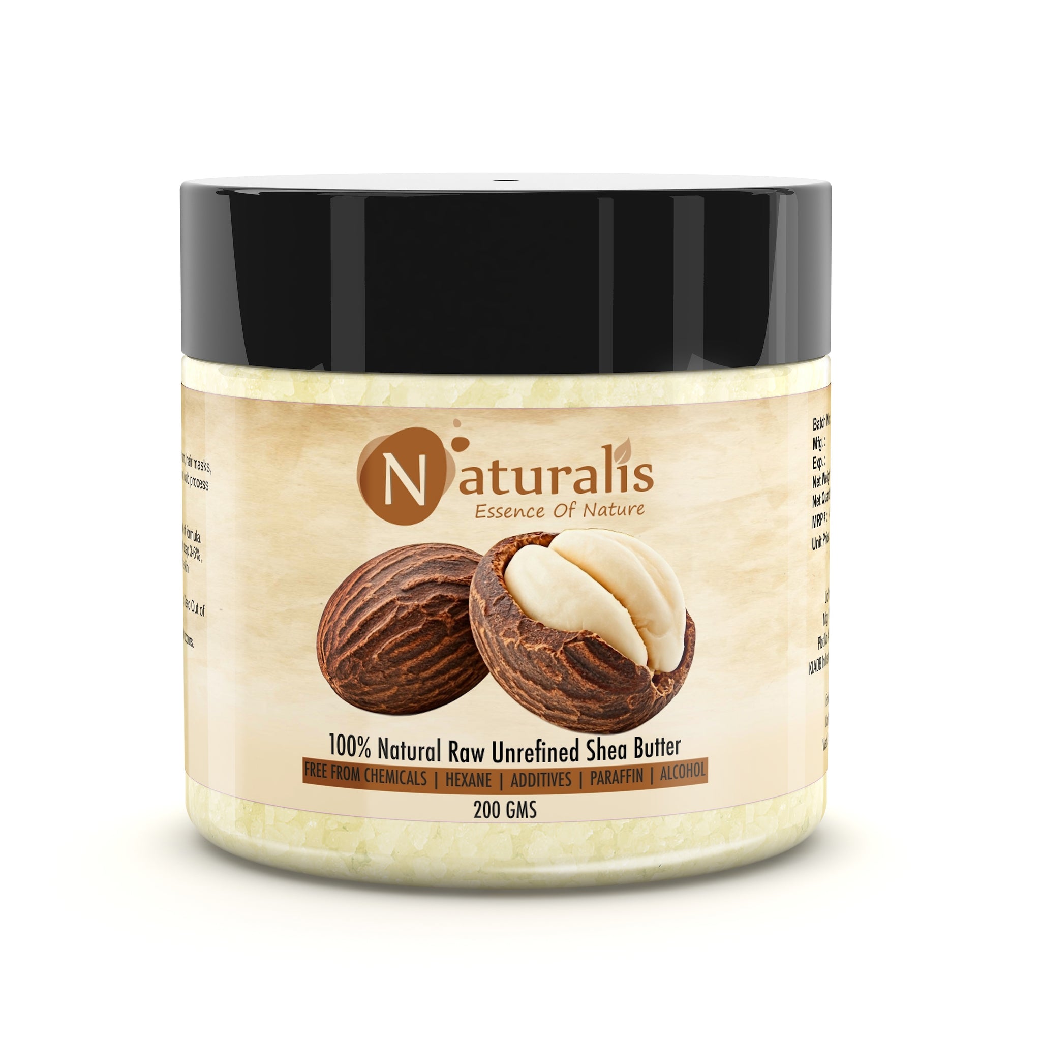 Naturalis Shea Butter | Unrefined Shea Butter 200gms | Body Butter | Deep Hydration, Soft Skin, Nourished Glow & Smooth, Revitalized Skin