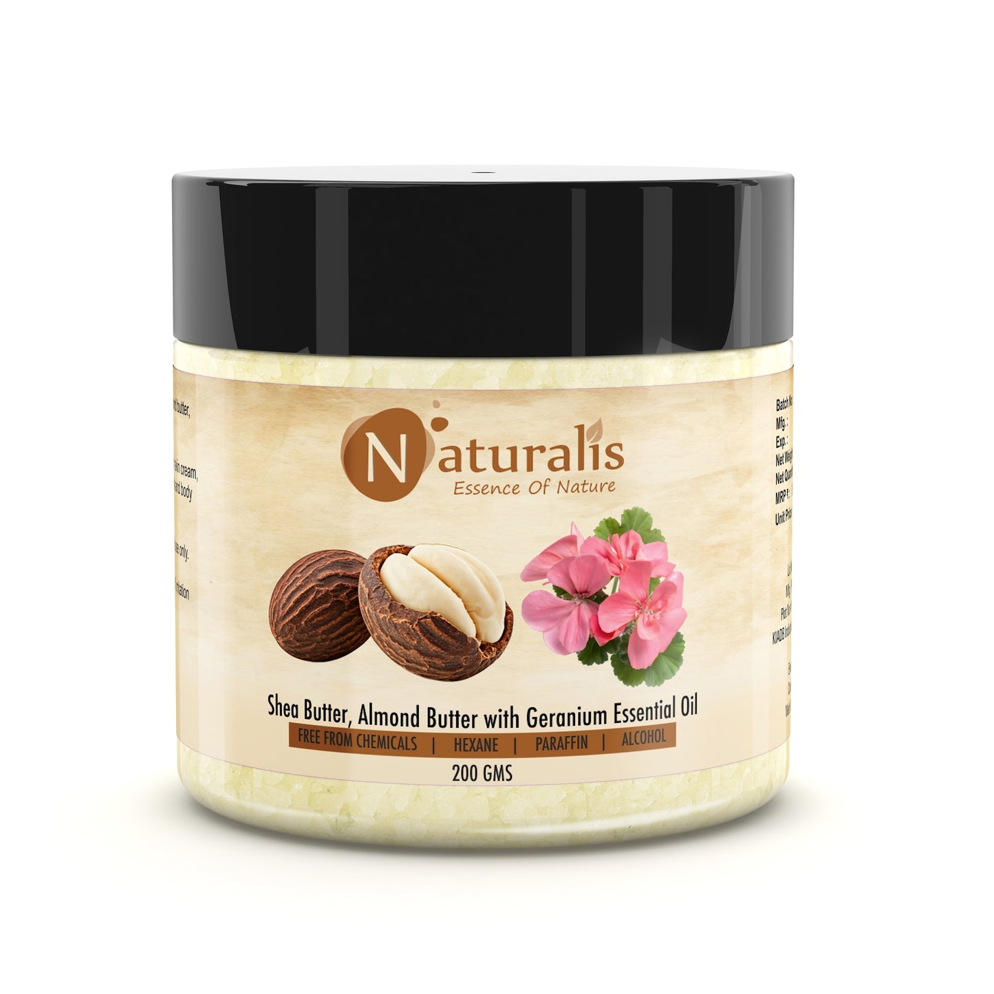 Naturalis Shea Butter | Unrefined Shea Butter 200gms | Body Butter | Deep Hydration, Soft Skin, Nourished Glow & Smooth, Revitalized Skin