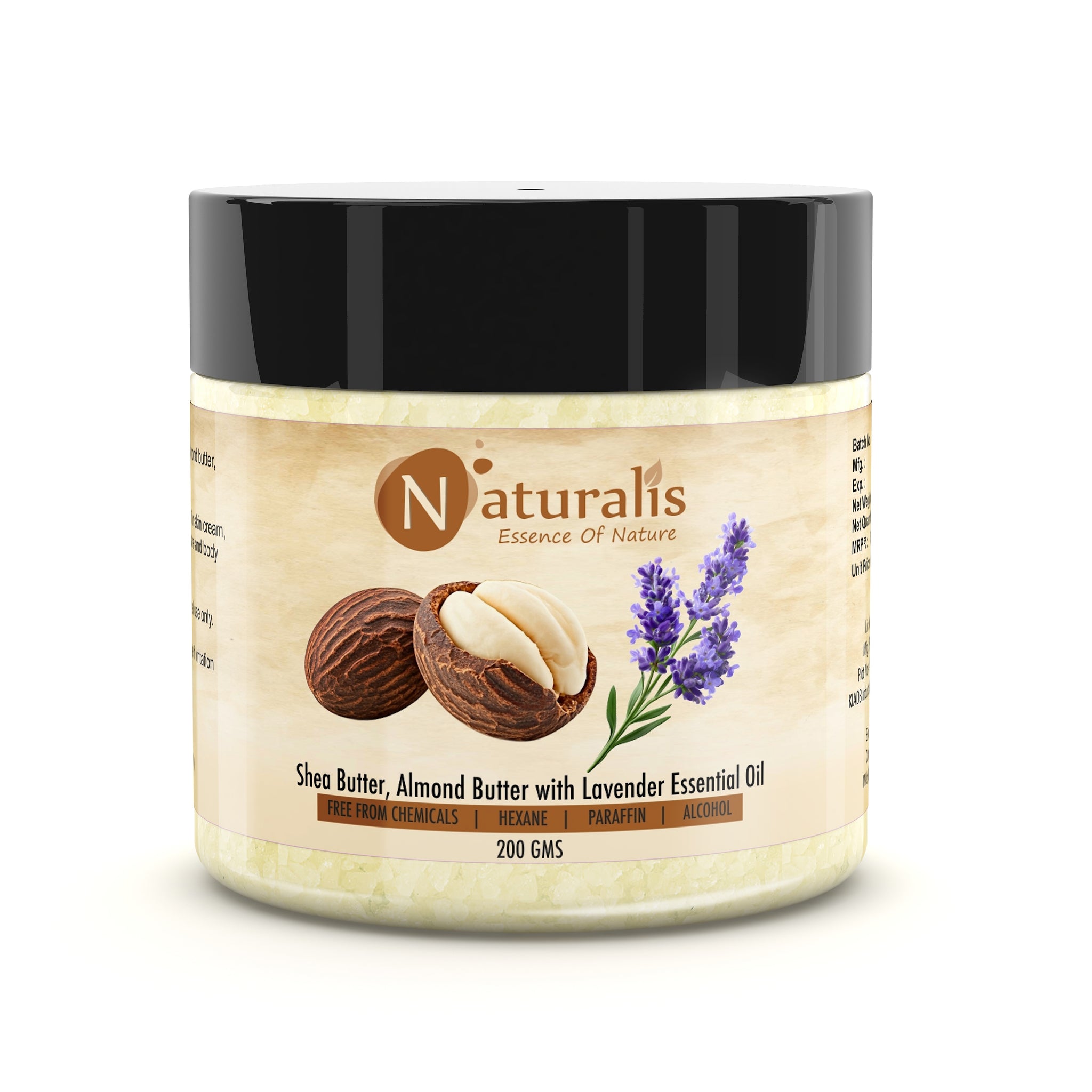 Naturalis Shea Butter | Unrefined Shea Butter 200gms | Body Butter | Deep Hydration, Soft Skin, Nourished Glow & Smooth, Revitalized Skin