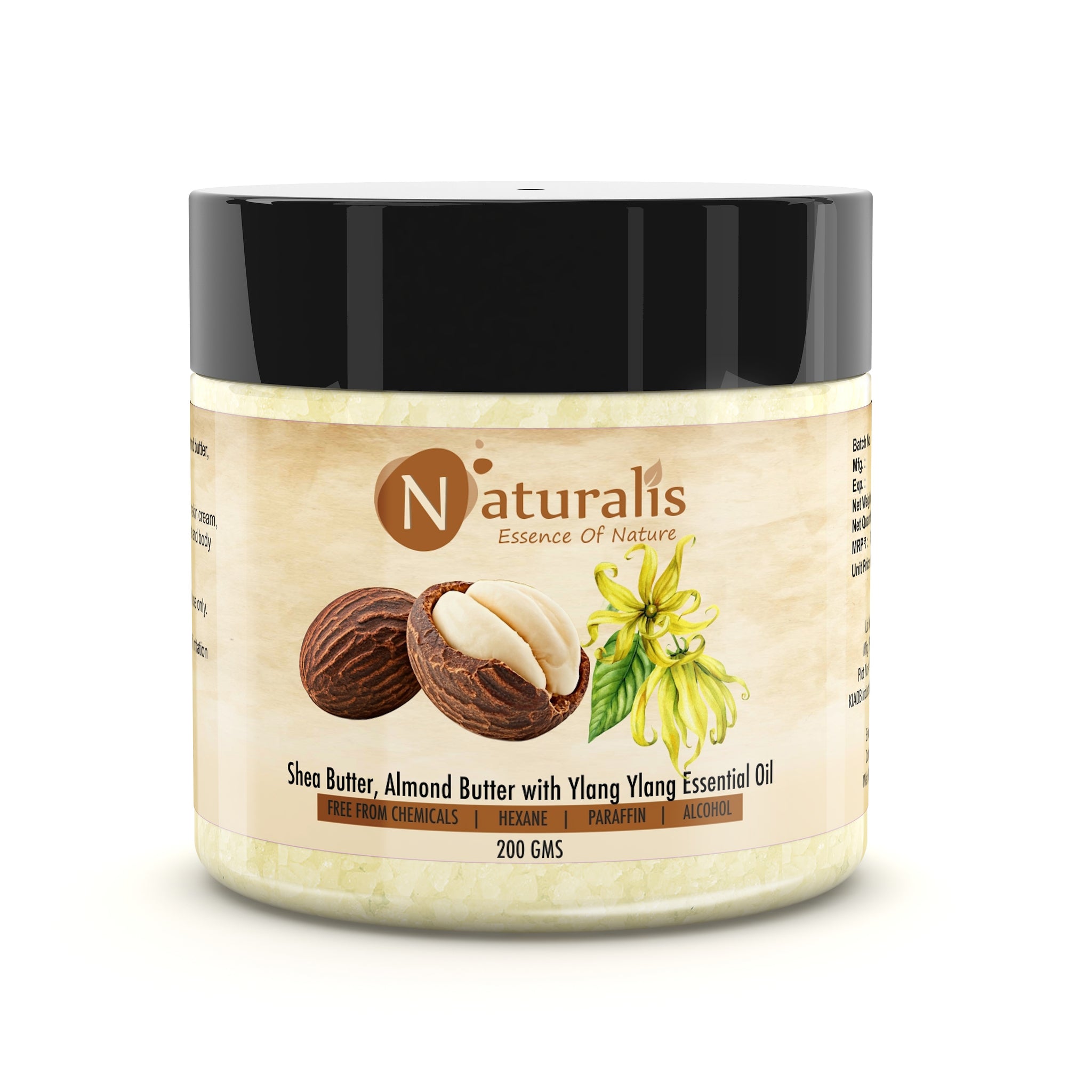 Naturalis Shea Butter | Unrefined Shea Butter 200gms | Body Butter | Deep Hydration, Soft Skin, Nourished Glow & Smooth, Revitalized Skin