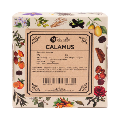 Hand-Milled Luxury Calamus Solid Soap Bar, Made using century old Cold Process Method 100gms
