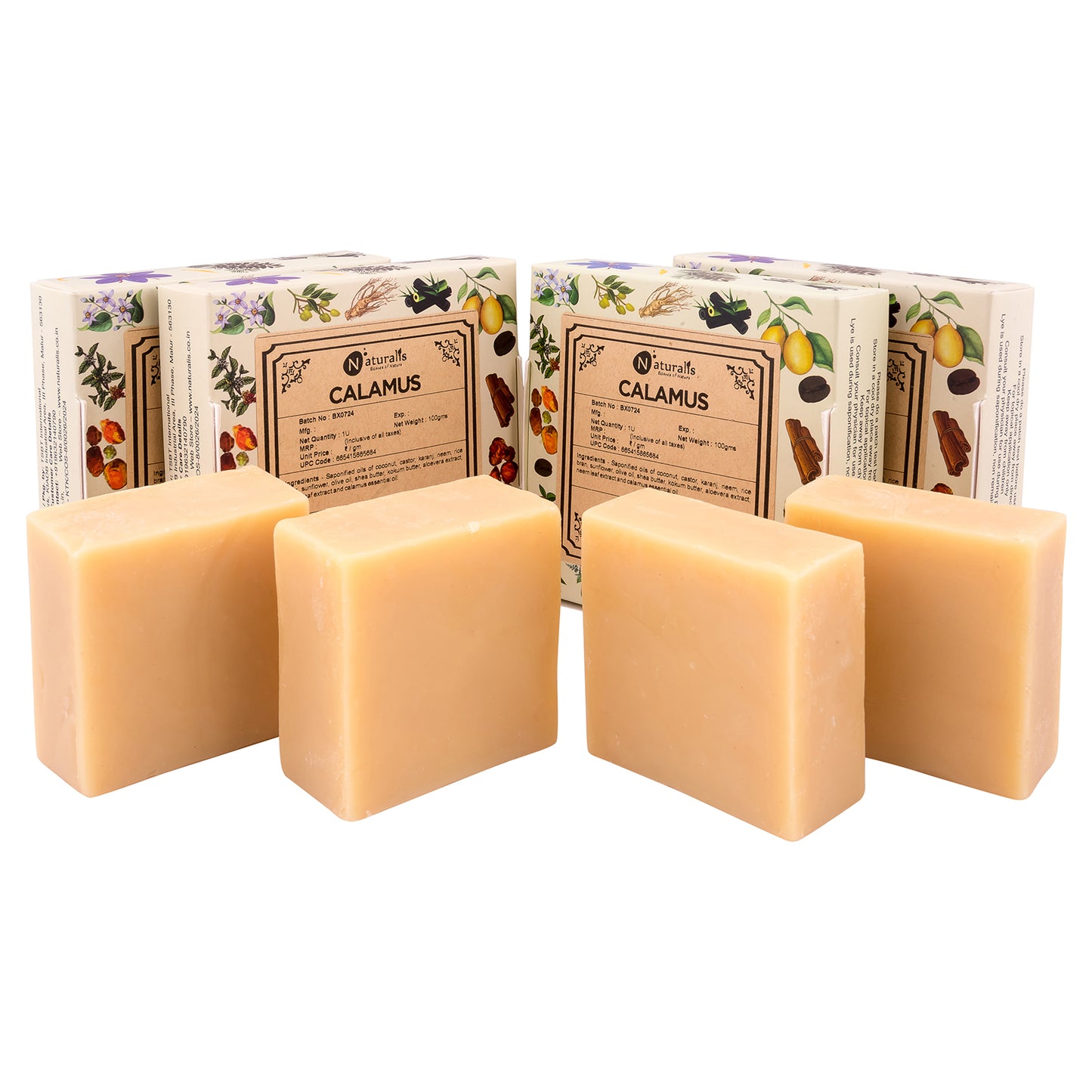 Hand-Milled Luxury Calamus Solid Soap Bar, Made using century old Cold Process Method 100gms