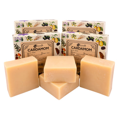 Hand-Milled Luxury Cardamom Solid Soap Bar, Made using century old Cold Process Method 100gms