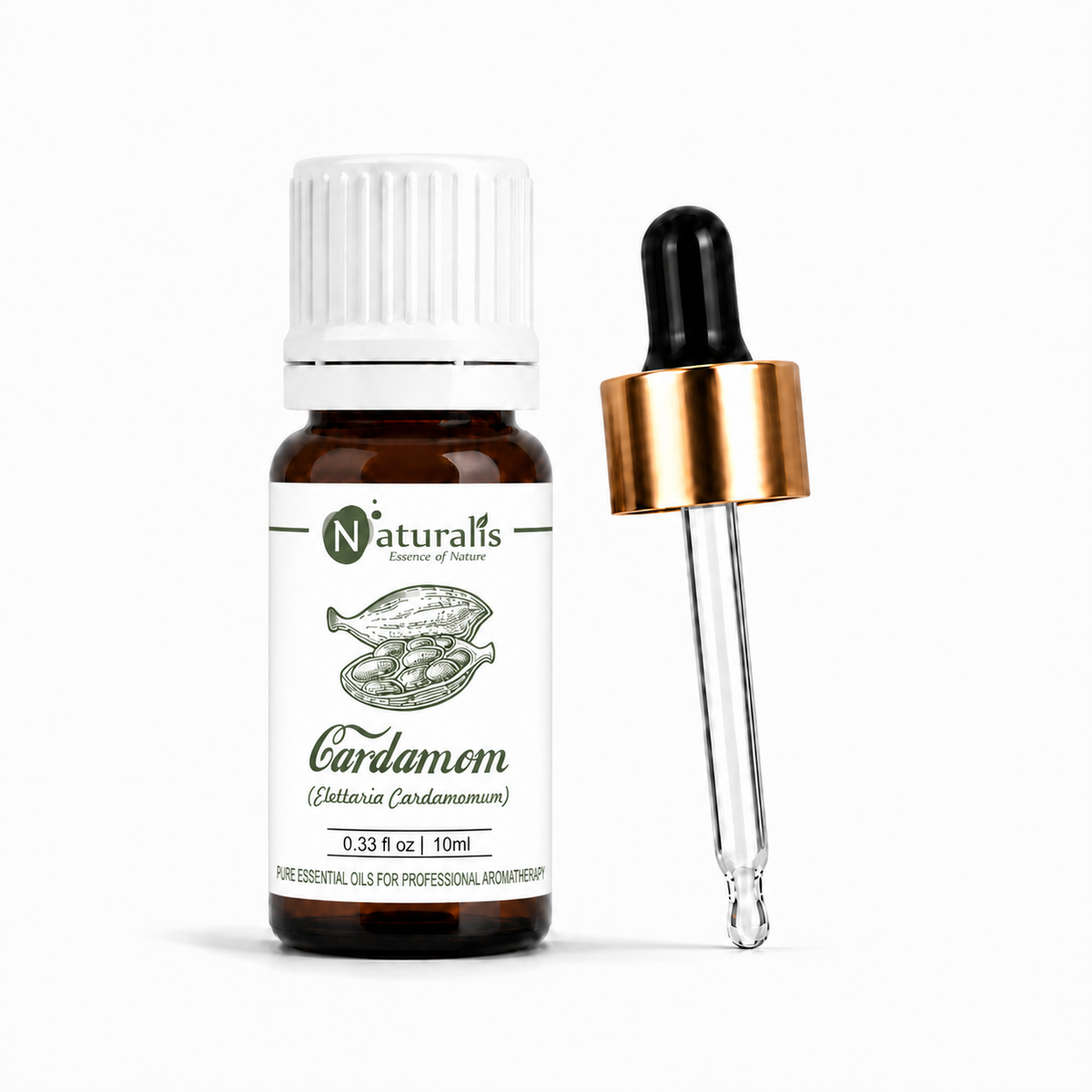 Naturalis 100% pure Cardamom Essential Oil (Elettaria cardamomum), therapeutic grade — alternate view