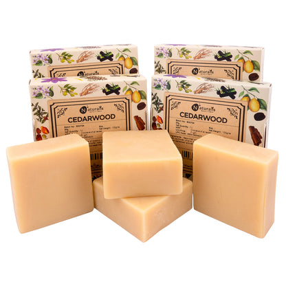 Hand-Milled Luxury Cedarwood Solid Soap Bar, Made using century old Cold Process Method - 100gms