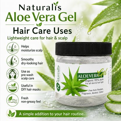 Naturalis Aloe Vera Gel, 300g jar for skin, face and hair — additional view