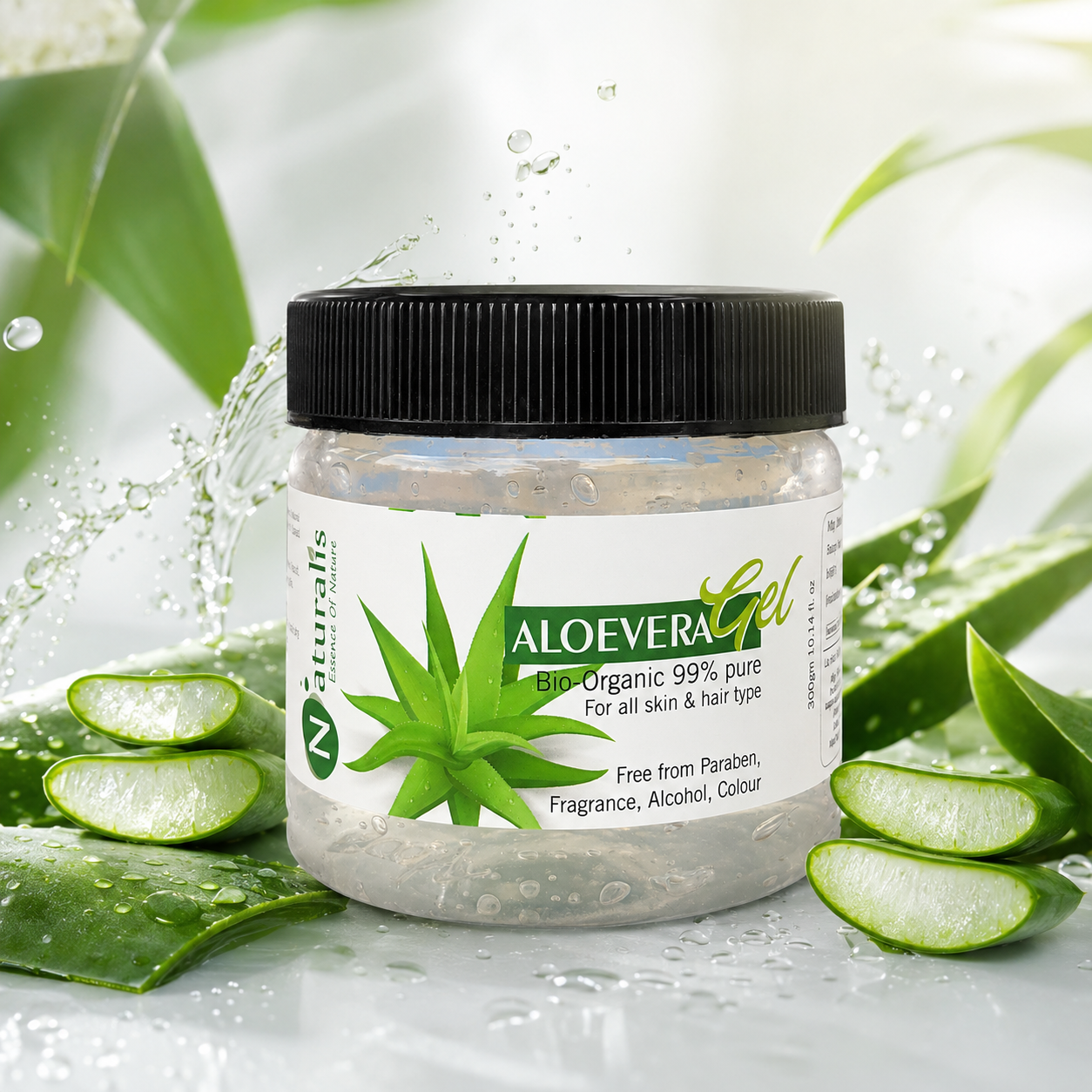 Natural Aloe Vera Gel – for Skin, Face & Hair, 300gms