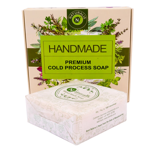 Hand-Milled Luxury Tulsi (sweet basil) Solid Soap Bar, Made using century-old Cold Process Method - 100gms