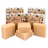 Hand-Milled Luxury Geranium Solid Soap Bar, Made using century-old Cold Process Method - 100gms