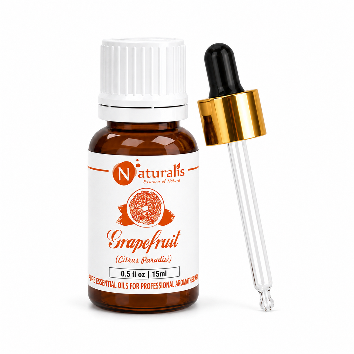 Naturalis 100% pure Grapefruit Essential Oil (Citrus paradisi), therapeutic grade — alternate view