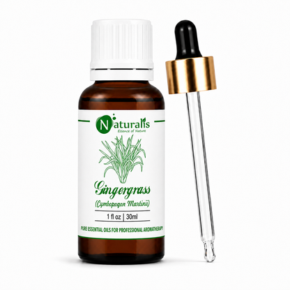 Gingergrass essential oil by Naturalis, pure and natural — close-up