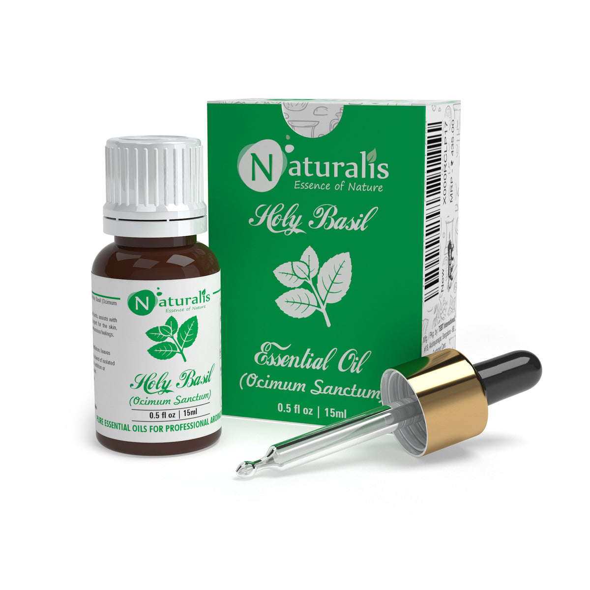 Naturalis 100% pure Holy Basil (Tulsi) Essential Oil (Ocimum sanctum), therapeutic grade