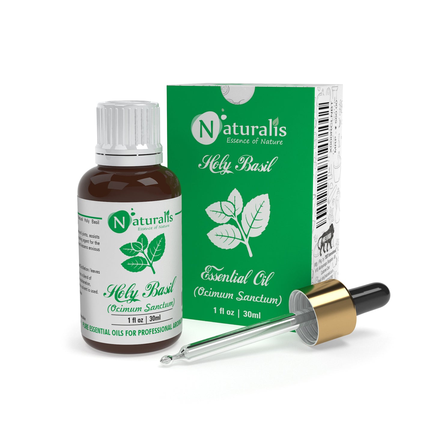 Holy Basil essential oil by Naturalis, 100% pure and therapeutic grade — alternate view