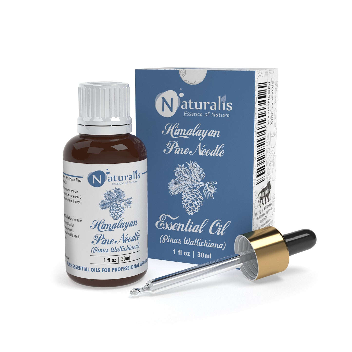 Naturalis pine needle oil for respiratory relief and aromatherapy — close-up