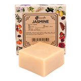 Hand-Milled Luxury Jasmine Solid Soap Bar, Made using century-old Cold Process Method - 100gms