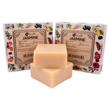 Hand-Milled Luxury Jasmine Solid Soap Bar, Made using century-old Cold Process Method - 100gms