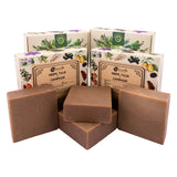 Hand-Milled Luxury Neem Tulsi and Camphor Solid Soap Bar, Made using century-old Cold Process Method - 100gms