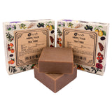 Hand-Milled Luxury Neem Tulsi and Tea Tree Solid Soap Bar, Made using century-old Cold Process Method - 100gms