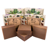 Hand-Milled Luxury Neem Tulsi and Tea Tree Solid Soap Bar, Made using century-old Cold Process Method - 100gms