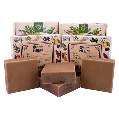 Hand-Milled Luxury Neem Solid Soap Bar | Cold Process Soap | Neem Soap - 100gms | Antibacterial and Antifungal