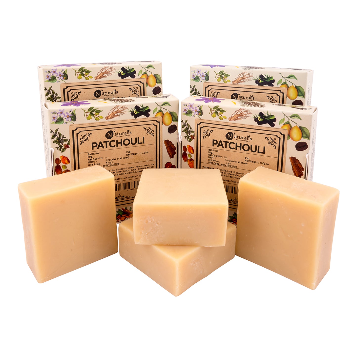 Hand-Milled Luxury Patchouli Solid Soap Bar, Made using century-old Cold Process Method - 100gms