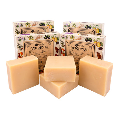 Hand-Milled Luxury Patchouli Solid Soap Bar, Made using century-old Cold Process Method - 100gms