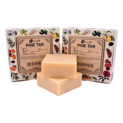Hand-Milled Luxury Pine Tar Solid Soap Bar, Made using century-old Cold Process Method - 100gms