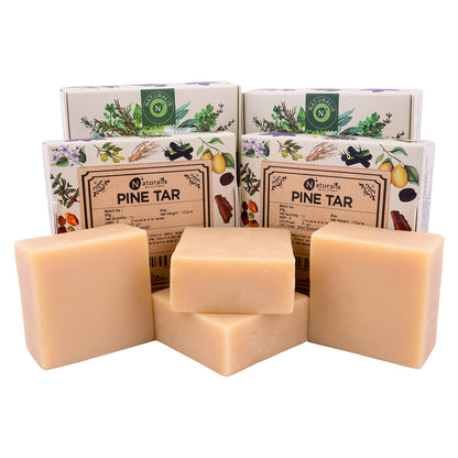 Hand-Milled Luxury Pine Tar Solid Soap Bar, Made using century-old Cold Process Method - 100gms