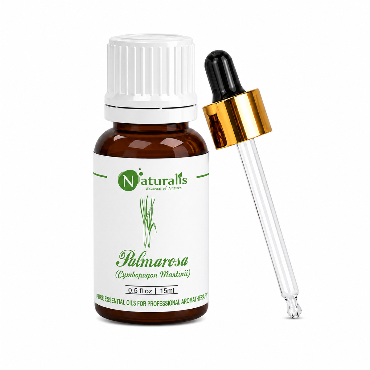 Naturalis 100% pure Palmarosa Essential Oil (Cymbopogon martinii), therapeutic grade — alternate view