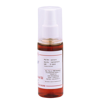 Naturalis warming massage oil, product close-up