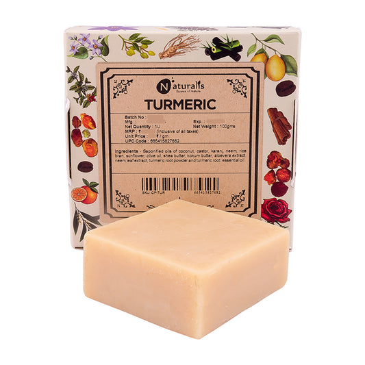 Naturalis hand-milled Turmeric cold process soap bar, 100g natural handmade soap