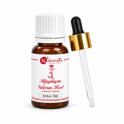 Himalayan valerian root essential oil by Naturalis, pure and natural — close-up
