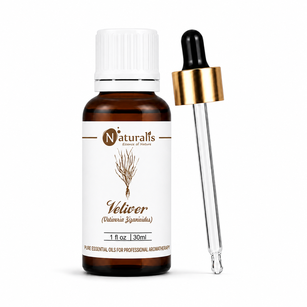 Naturalis vetiver oil for aromatherapy and home use — further view