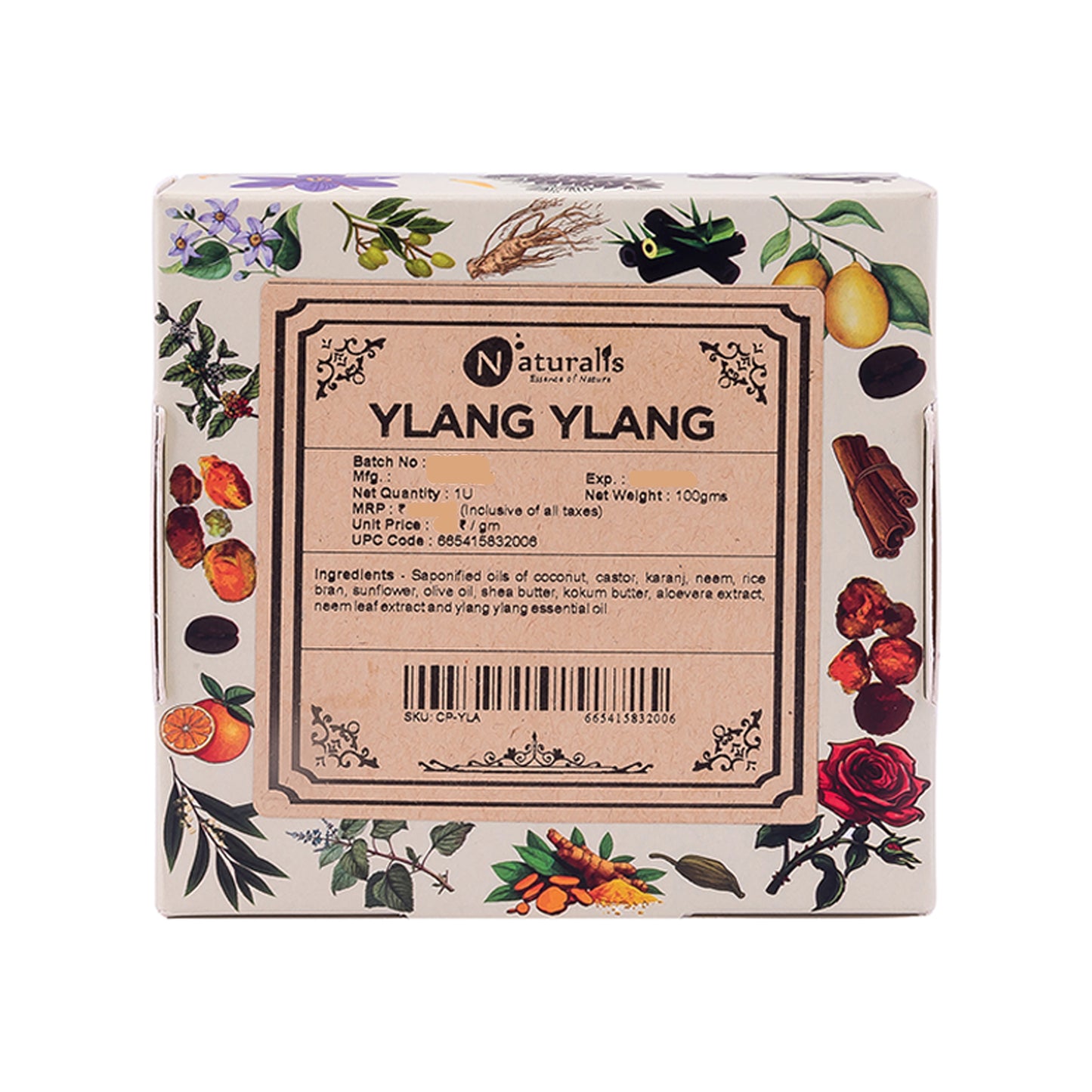 Naturalis Ylang Ylang luxury soap bar, 100g natural bathing soap — additional view