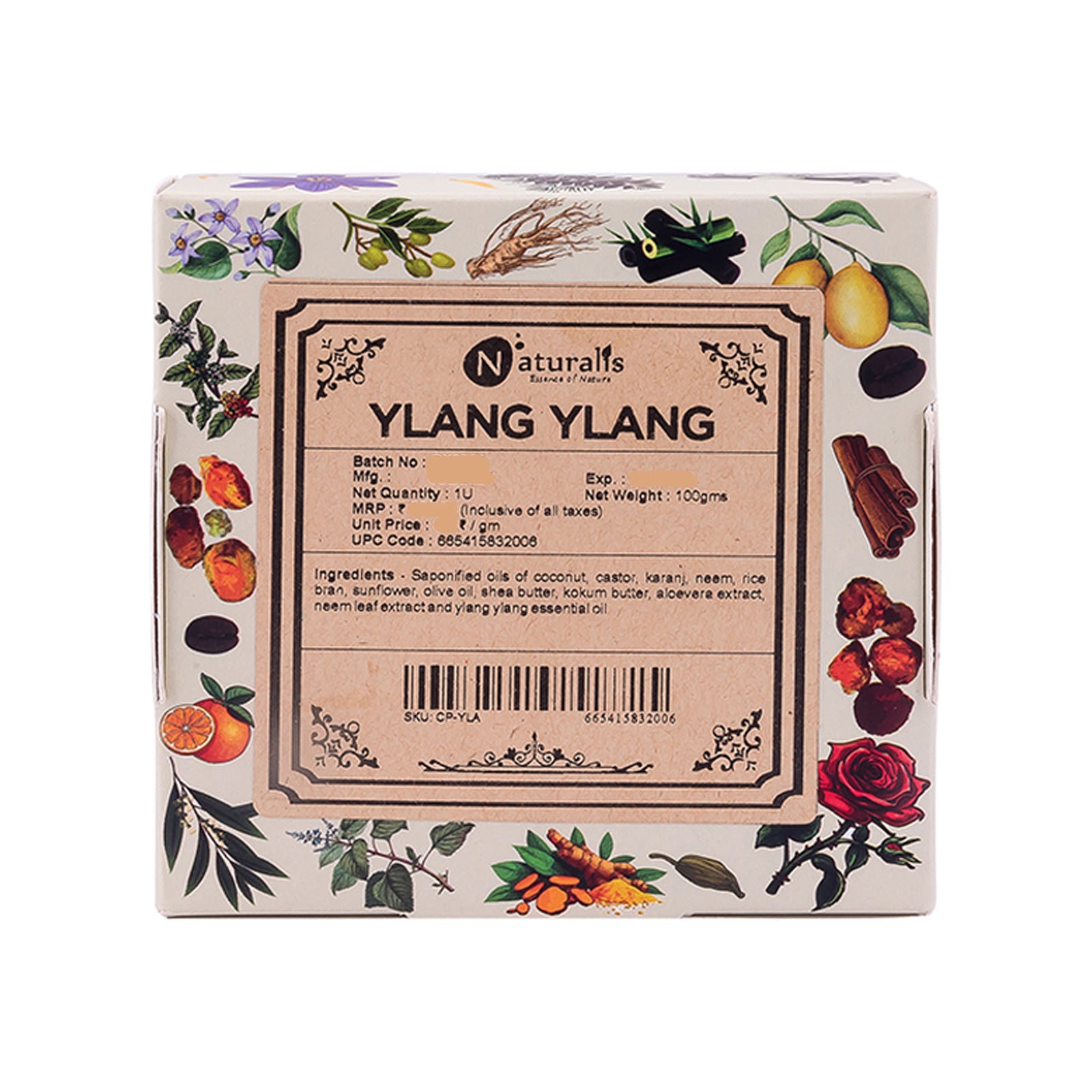 Naturalis Ylang Ylang luxury soap bar, 100g natural bathing soap — additional view