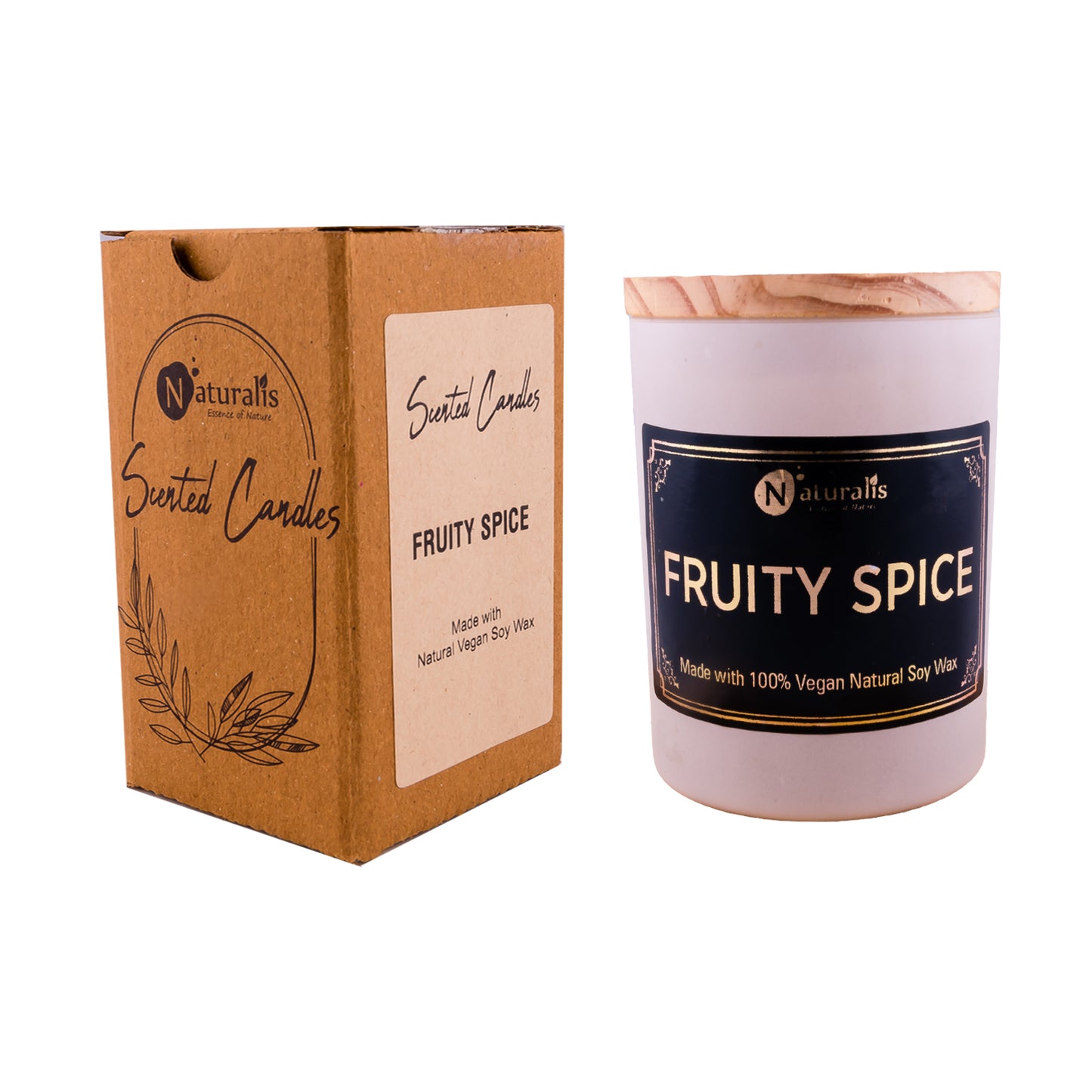 Naturalis Candle Fruity Spice Scented Wax Candle for Home Decoration Aroma