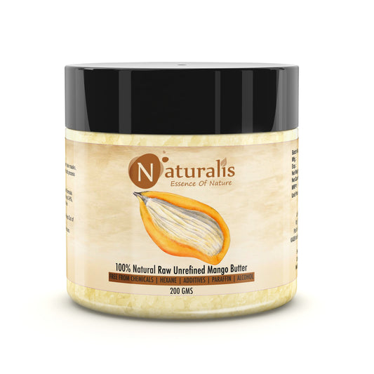 100% Raw Unrefined Mango Butter 200g | Naturalis Pure Ingredient for Lip Balm, Body Butter, Skin Moisturizer