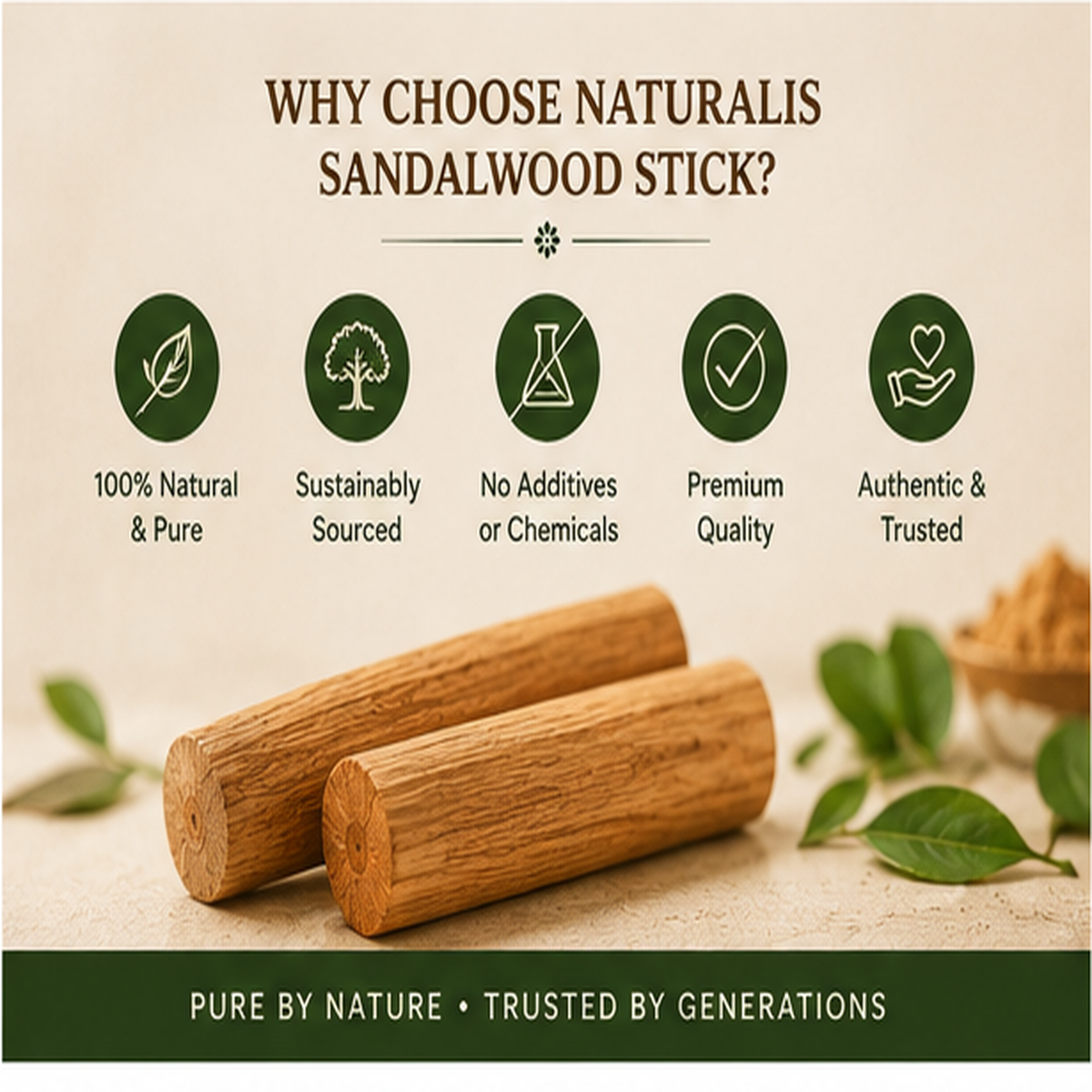 Why choose Naturalis Sandalwood Stick infographic