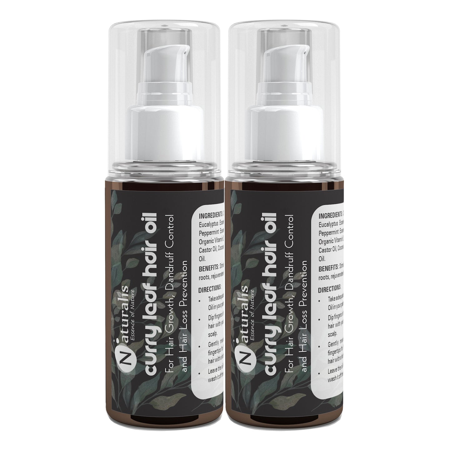 Naturalis Curry Leaves Natural Premium Hair Oil for Growth, Dandruff, Hair Loss and Rejuvenate Follicles, Non sticky all Natural product No Parabens & No Mineral Oil - Naturalis