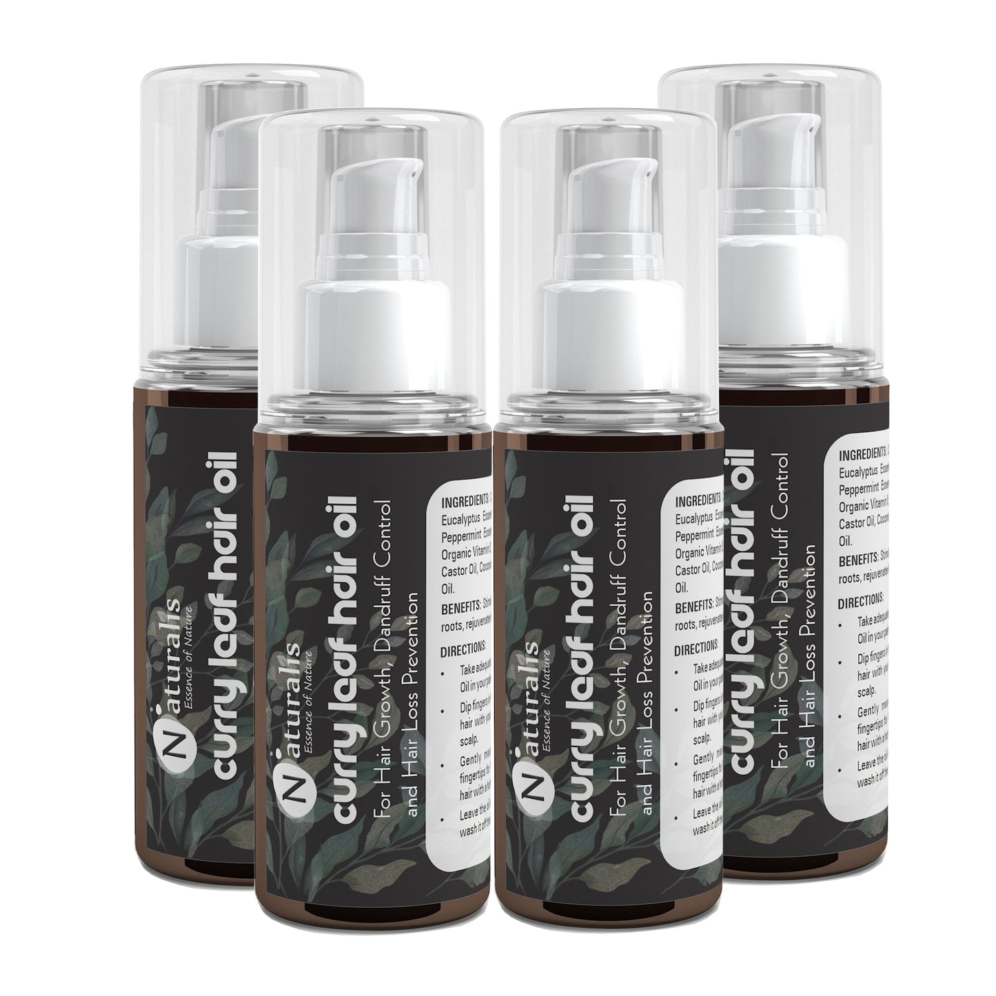 Naturalis Curry Leaves Natural Premium Hair Oil for Growth, Dandruff, Hair Loss and Rejuvenate Follicles, Non sticky all Natural product No Parabens & No Mineral Oil - Naturalis