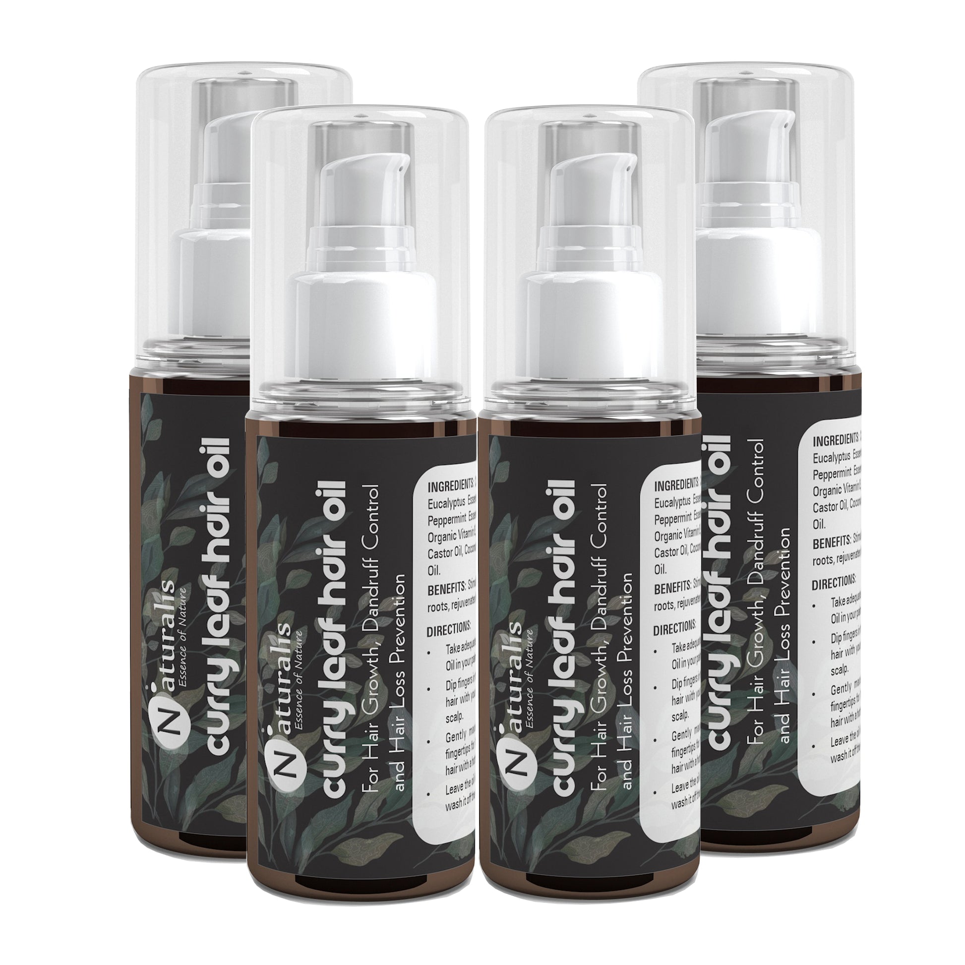 Naturalis Curry Leaves Natural Premium Hair Oil for Growth, Dandruff, Hair Loss and Rejuvenate Follicles, Non sticky all Natural product No Parabens & No Mineral Oil - Naturalis