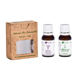 Lavender & Patchouli Essential Oil Set Of 2 for Skin Care by Naturalis - Pure & Natural