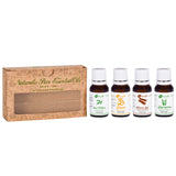 Naturalis Essential Oil Gift Pack of 4 - Natural Insects Repellent - 15ml (Lemon Eucalyptus Oil, Lemon Oil, Cinnamon Leaf Oil, Lemongrass Oil) - Naturalis