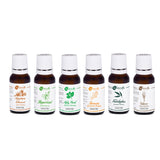 Naturalis 15ml Essential Oil Gift Pack Of 6 for Health Care (Cedarwood Oil, Peppermint Oil, Holy Basil Oil, Turmeric Oil, Eucalyptus Oil, Vetiver Oil)