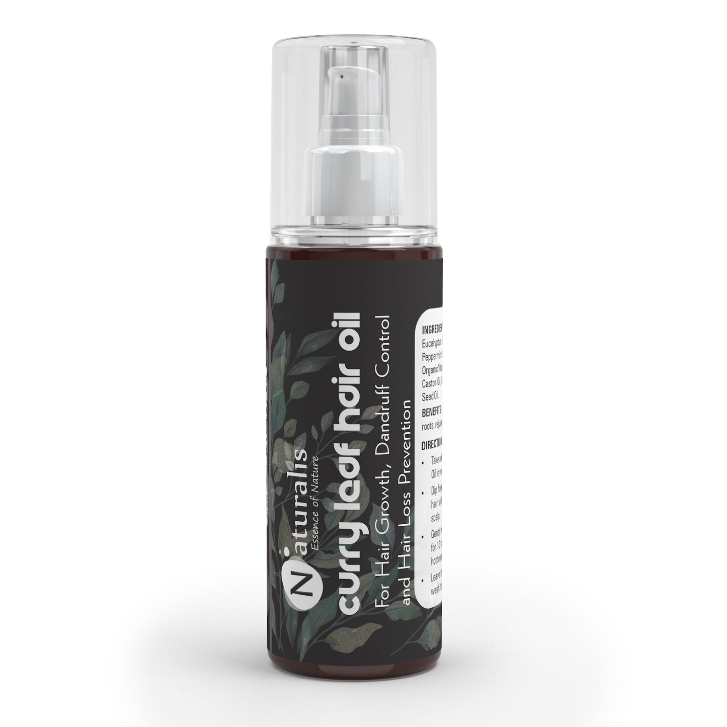 Naturalis Curry Leaves Natural Premium Hair Oil for Growth, Dandruff, Hair Loss and Rejuvenate Follicles, Non sticky all Natural product No Parabens & No Mineral Oil - Naturalis