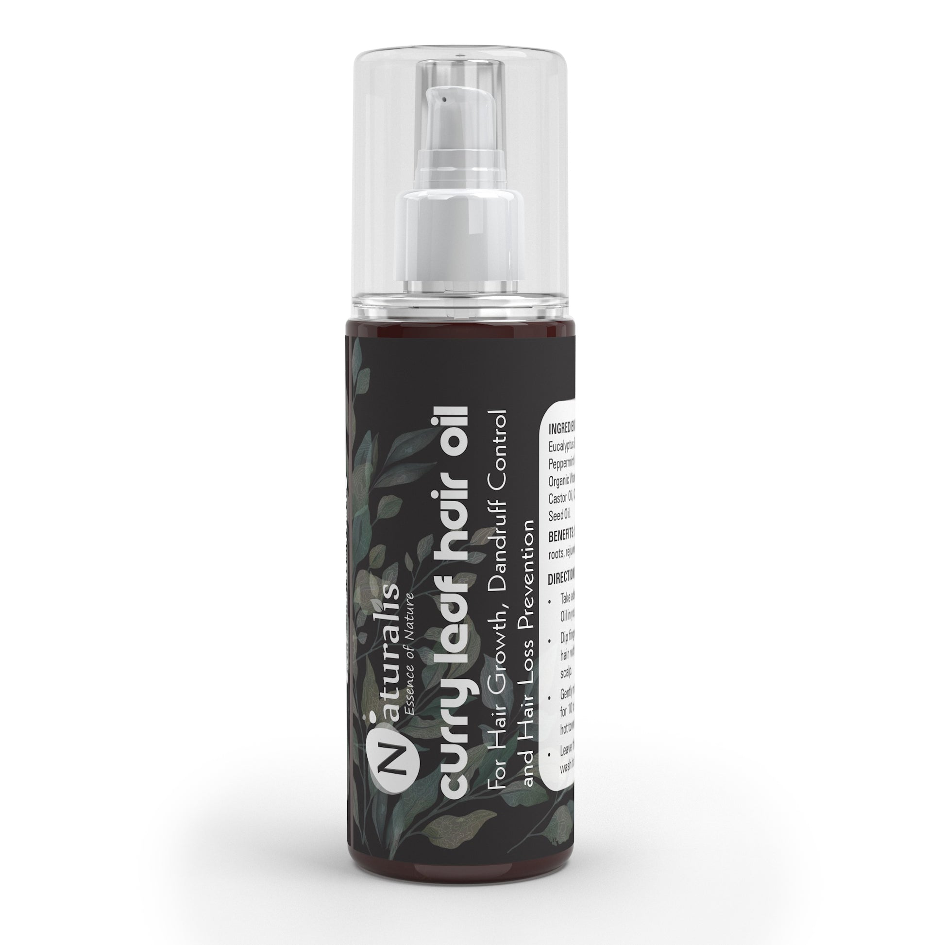 Naturalis Curry Leaves Natural Premium Hair Oil for Growth, Dandruff, Hair Loss and Rejuvenate Follicles, Non sticky all Natural product No Parabens & No Mineral Oil - Naturalis