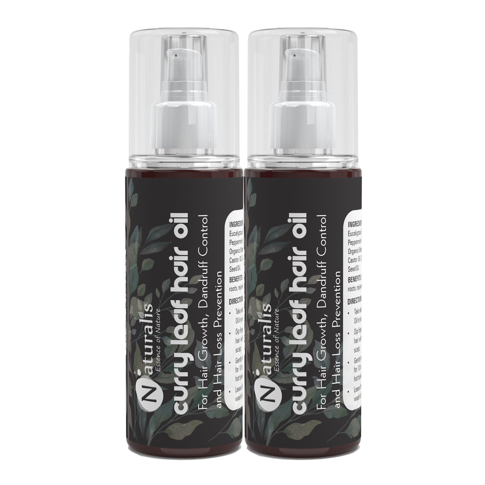 Naturalis Curry Leaves Natural Premium Hair Oil for Growth, Dandruff, Hair Loss and Rejuvenate Follicles, Non sticky all Natural product No Parabens & No Mineral Oil - Naturalis